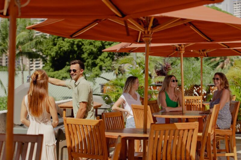 BBQ grill area at Luana Waikiki